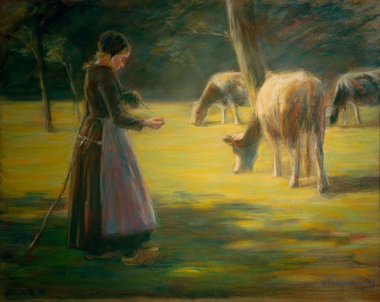 Spinnande koherinna i hagen - I solskenet av Max Liebermann