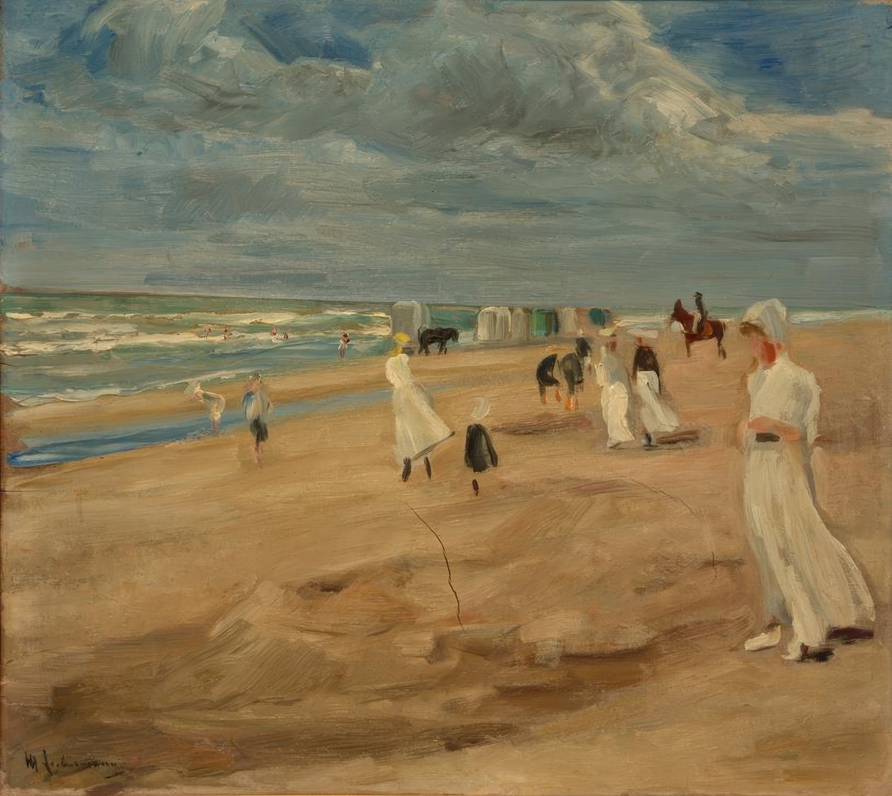 Stranden i Noordwijk av Max Liebermann