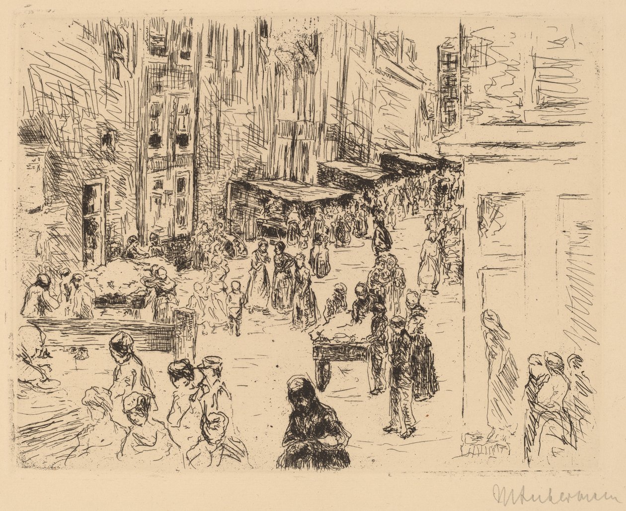 Judiska kvarteret i Amsterdam av Max Liebermann