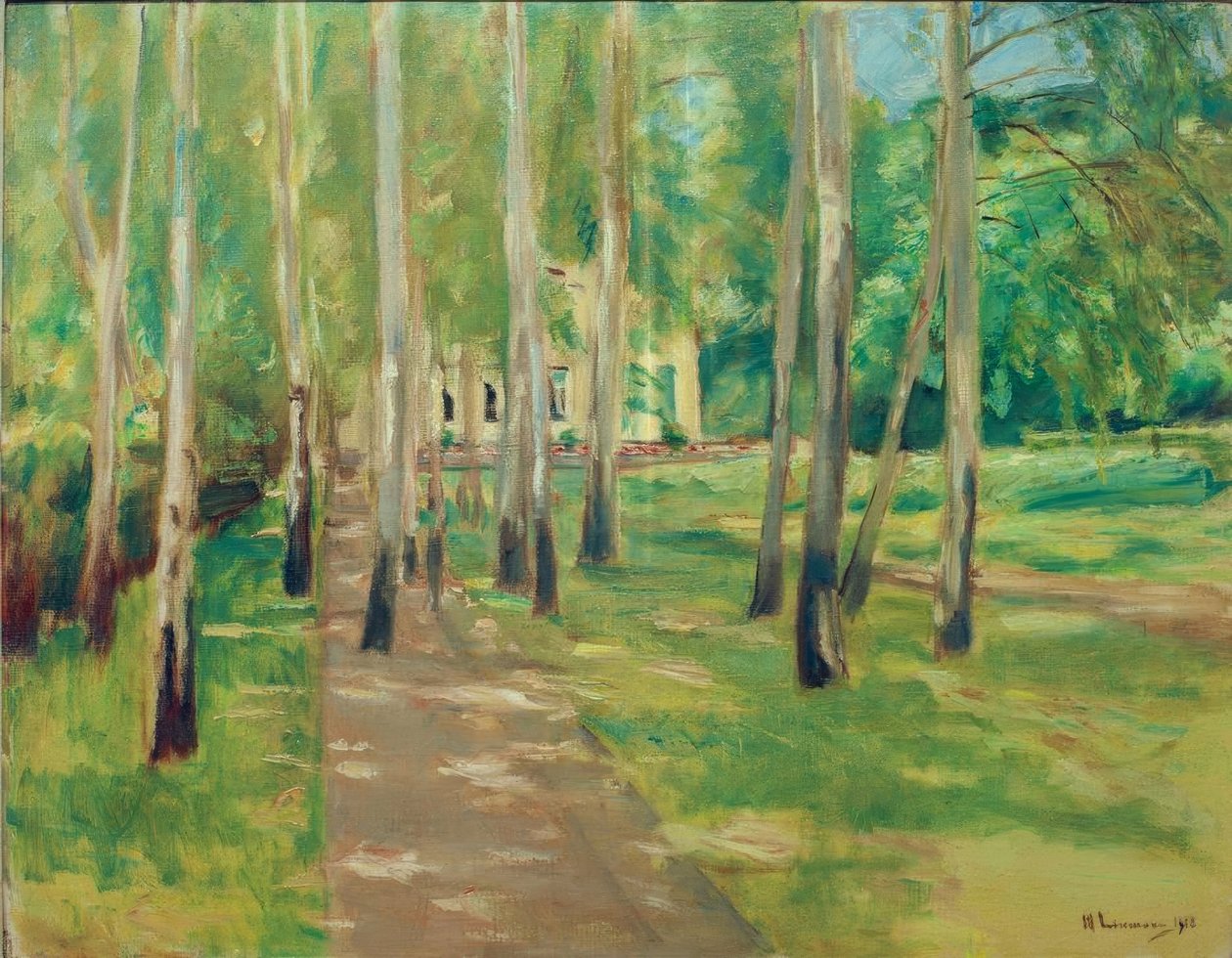Wannsee trädgård med björk allé av Max Liebermann