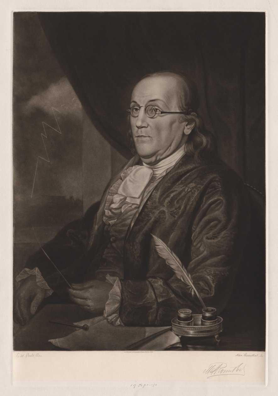 Benjamin Franklin, 1901. av Max Rosenthal