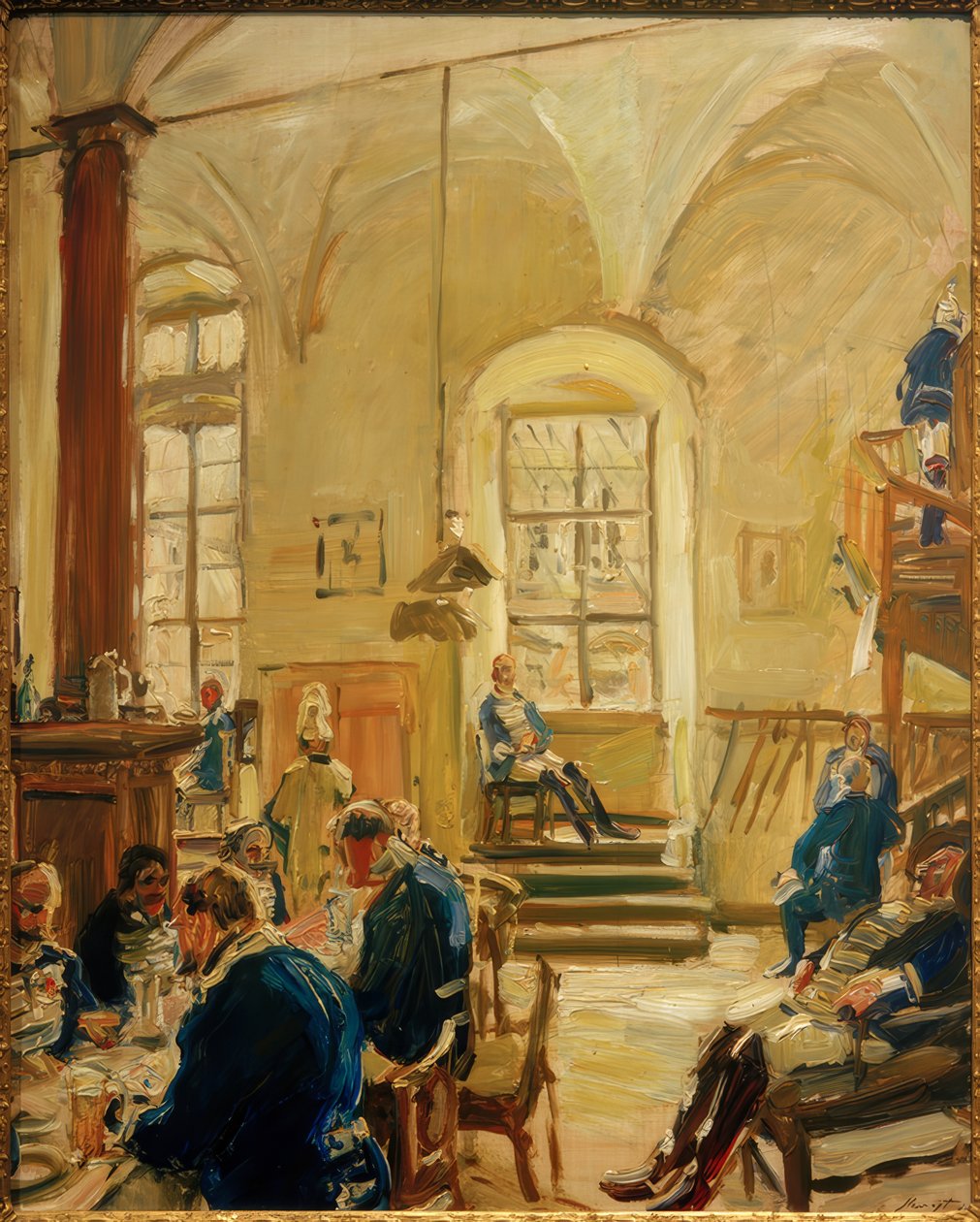 Hartschierwache av Max Slevogt