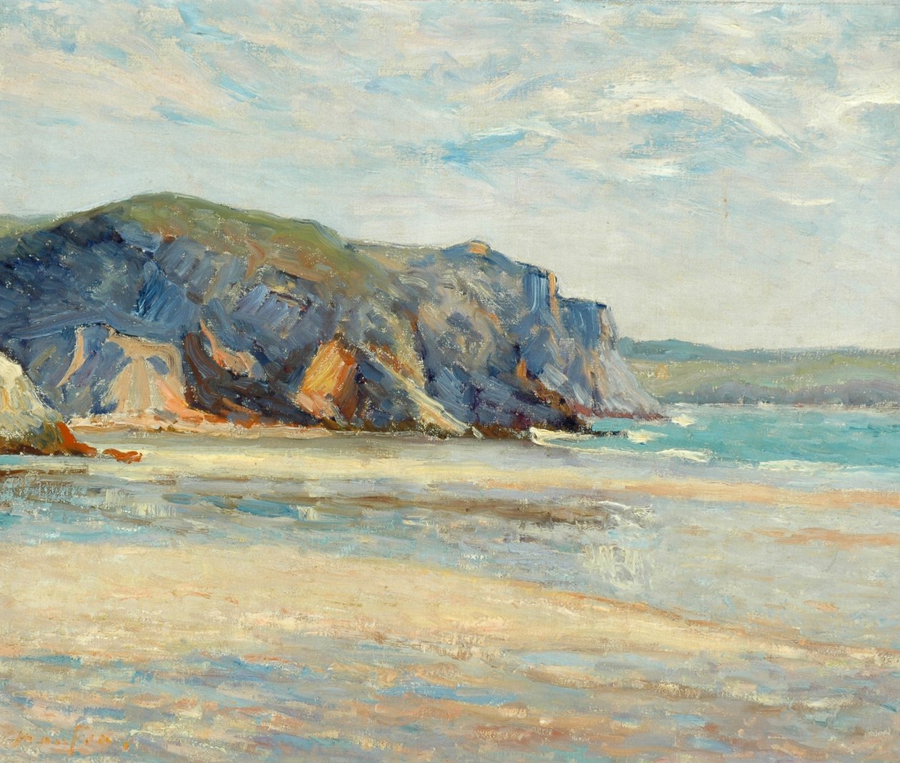 Stranden vid Morgat, Finistère, 1899 av Maxime Emile Louis Maufra