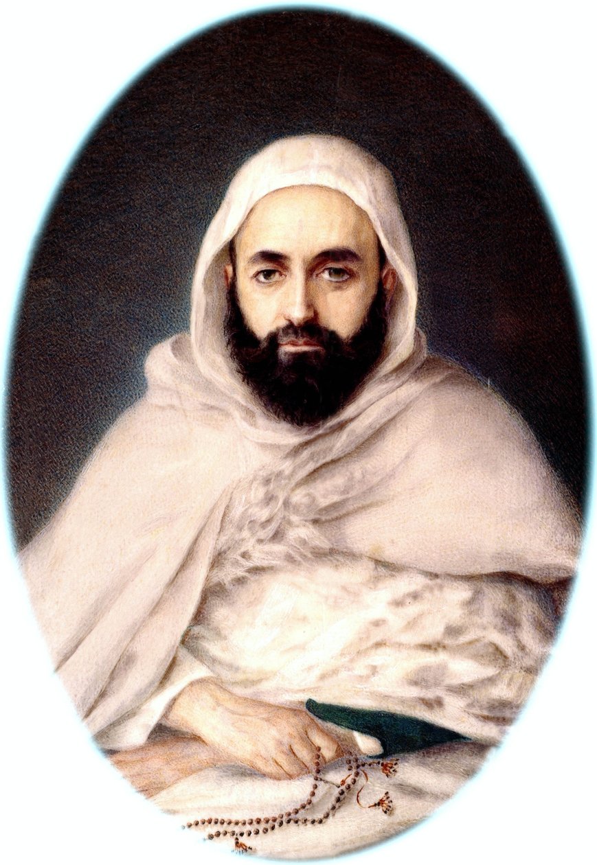 Porträtt av Emir Abd-el-Kader, 1852 av Maxime David