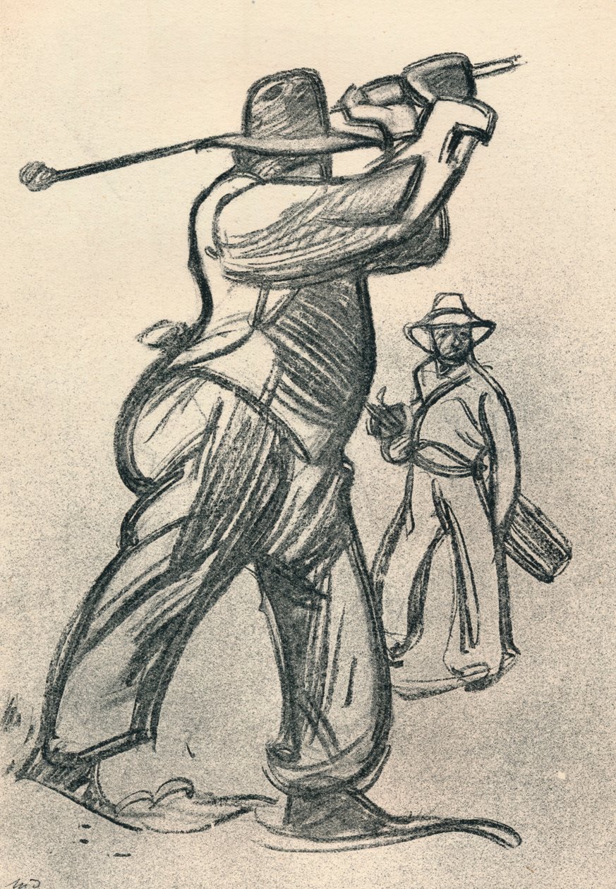 Golfspelaren, c1920, 1923 av Maxime Pierre Jules Dethomas