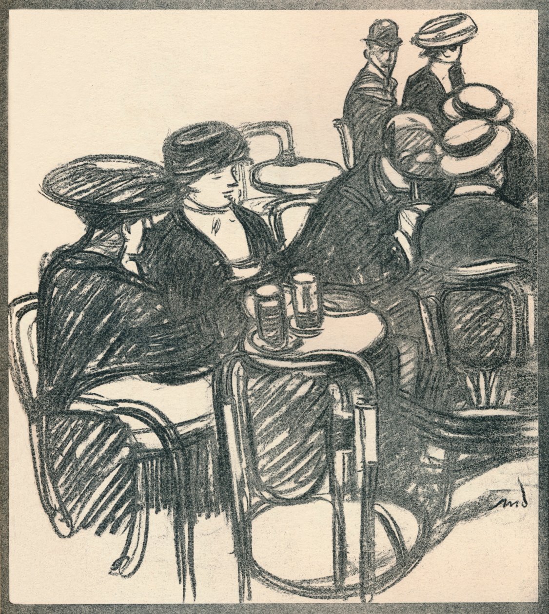 Cafe Terrace, c1920, 1923 av Maxime Pierre Jules Dethomas