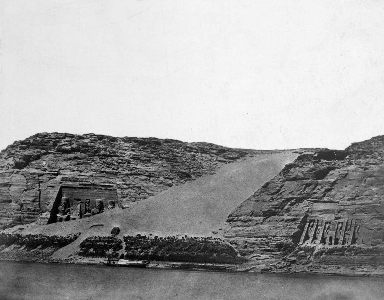 Forntida egyptiska tempel, Egypten, 1852. av Maxime Du Camp