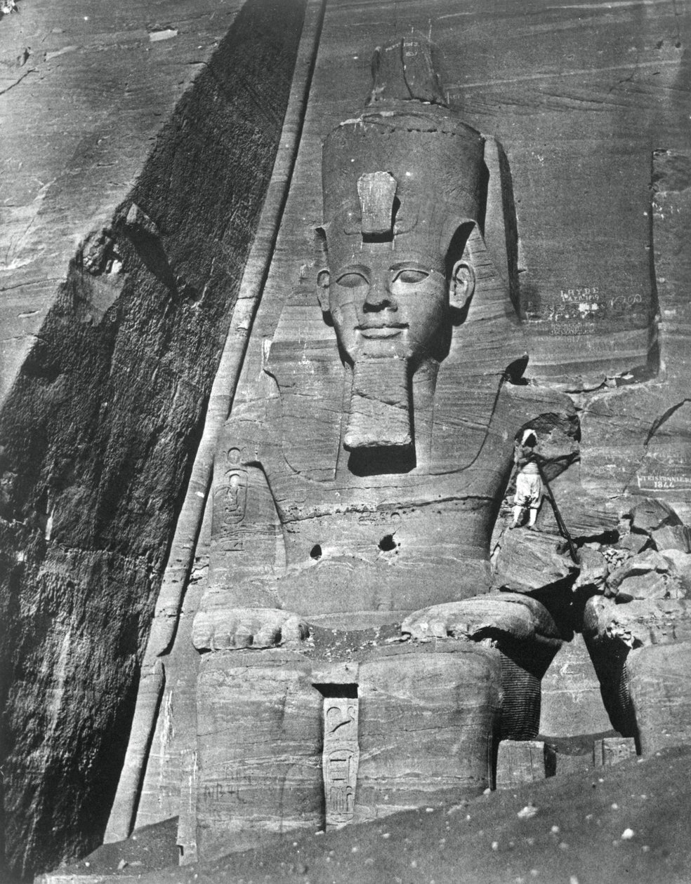 Kolossal staty, Egypten, 1852. av Maxime Du Camp