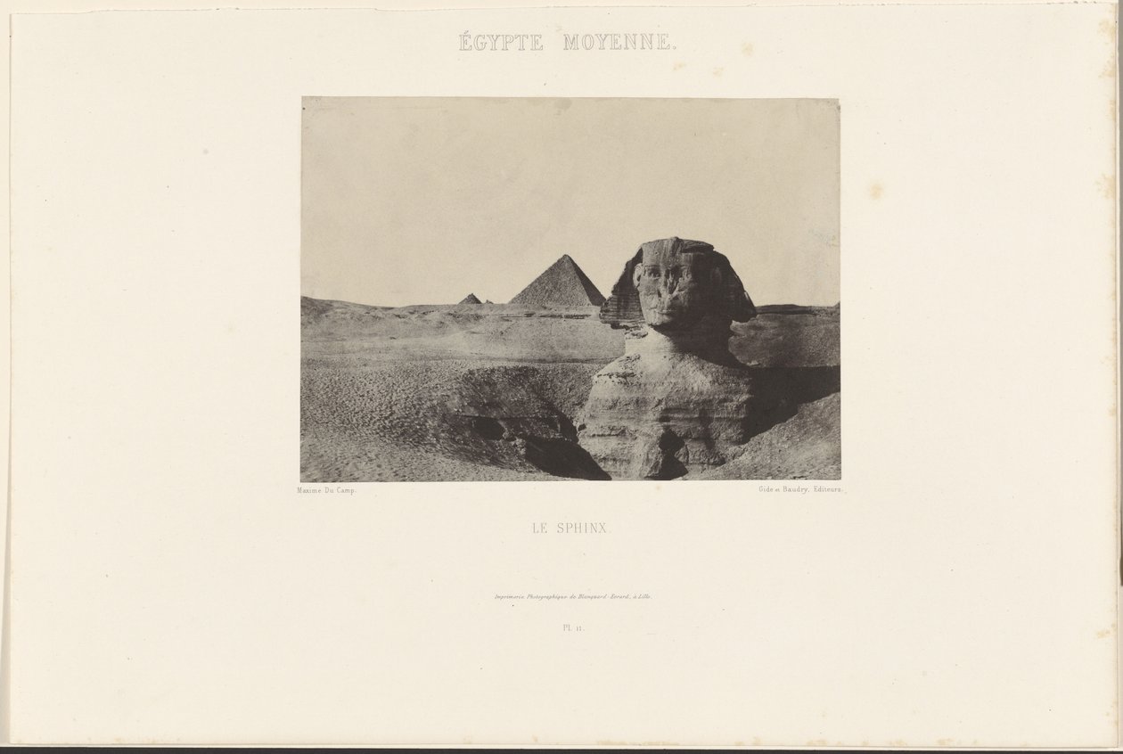 Mellersta Egypten. Sfinxen. av Maxime Du Camp