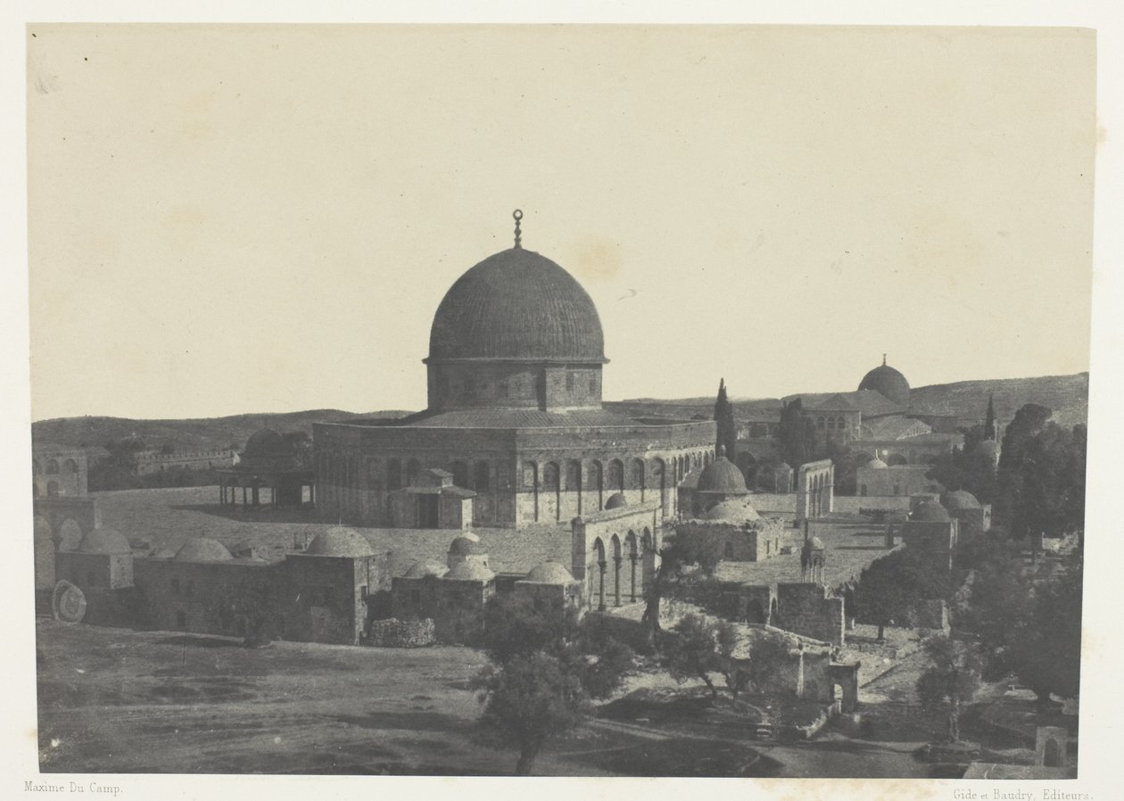 Jerusalem, Omar-moskén; Palestina av Maxime Du Camp