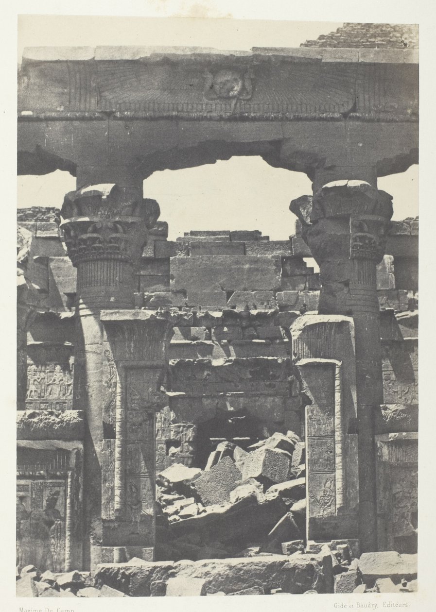 Kalabsheh, Porte du Pronaos; nubia av Maxime Du Camp