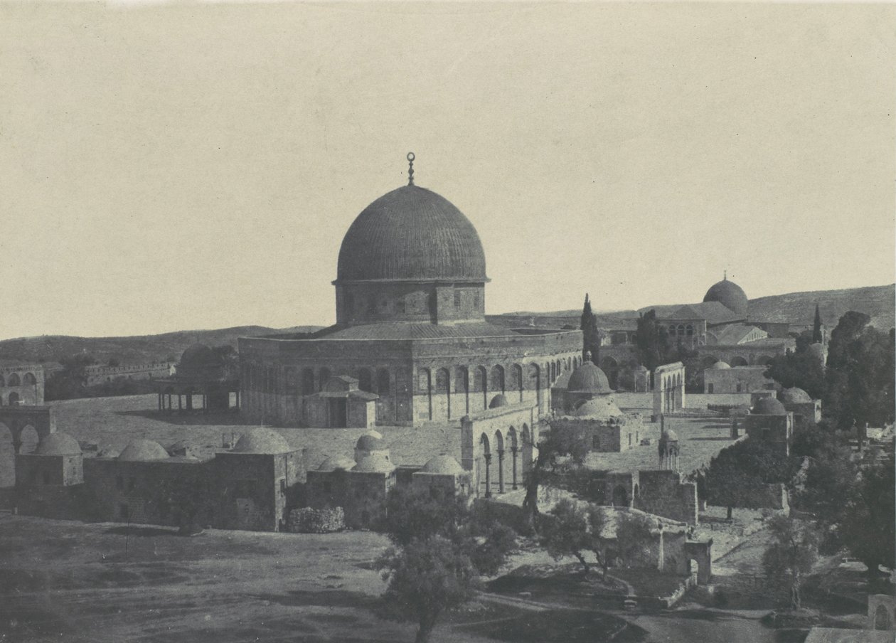 Palestina. Jerusalem. Omars moské, 1850. av Maxime Du Camp