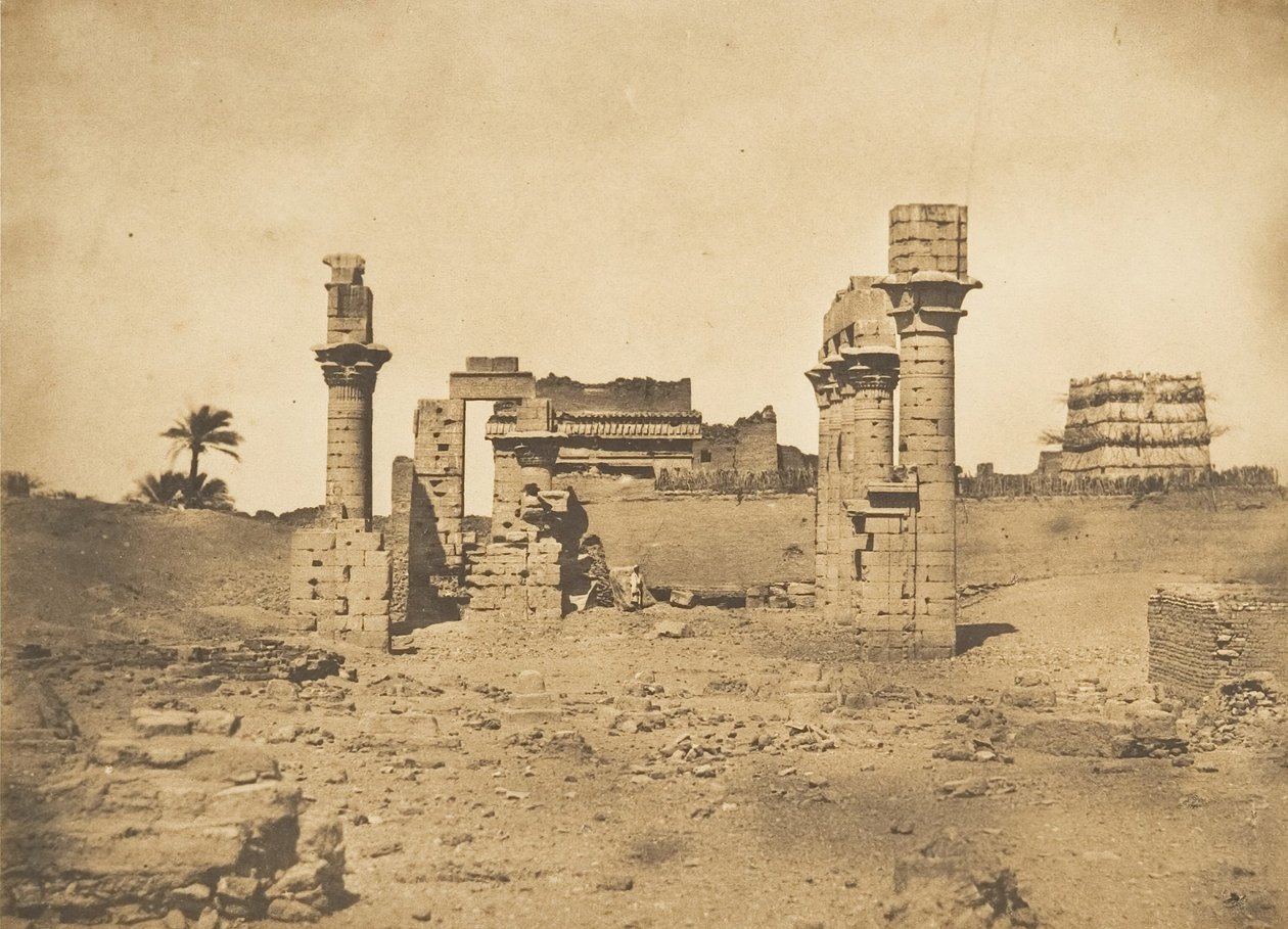 Ruinerna av Herment Hermentis tempel, 1849-50. av Maxime Du Camp