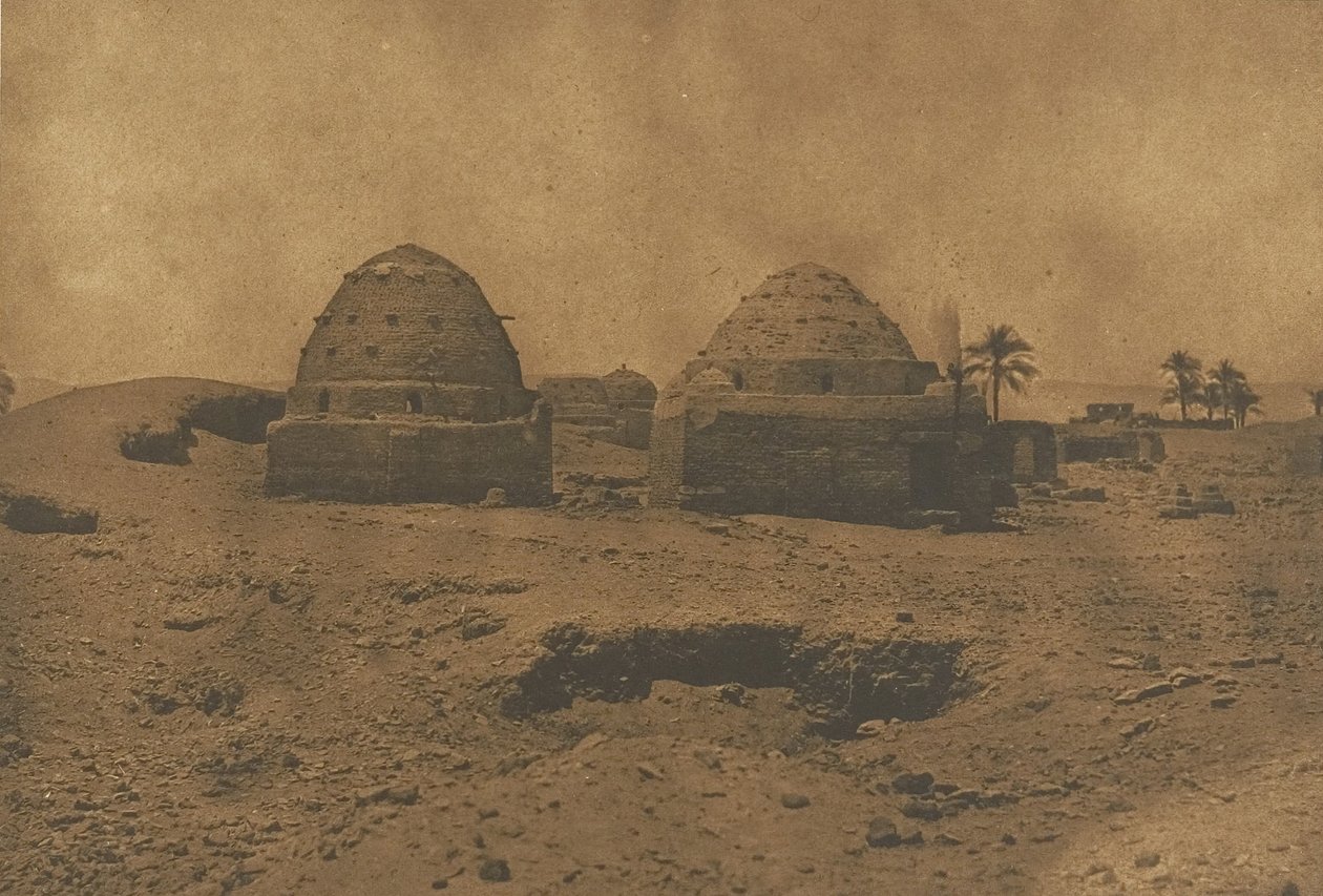 Muslimska gravar i Herment, 1849-50. av Maxime Du Camp