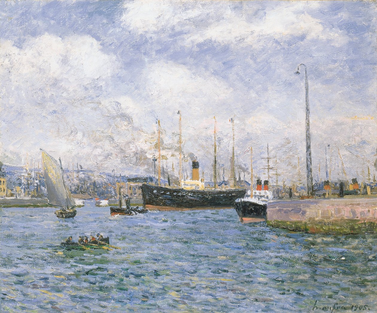 Avgång från Havre, 1905 av Maxime Emile Louis Maufra