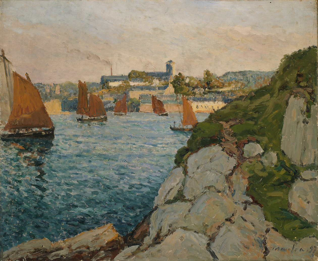 Douarnenez i solsken, 1897. av Maxime Emile Louis Maufra