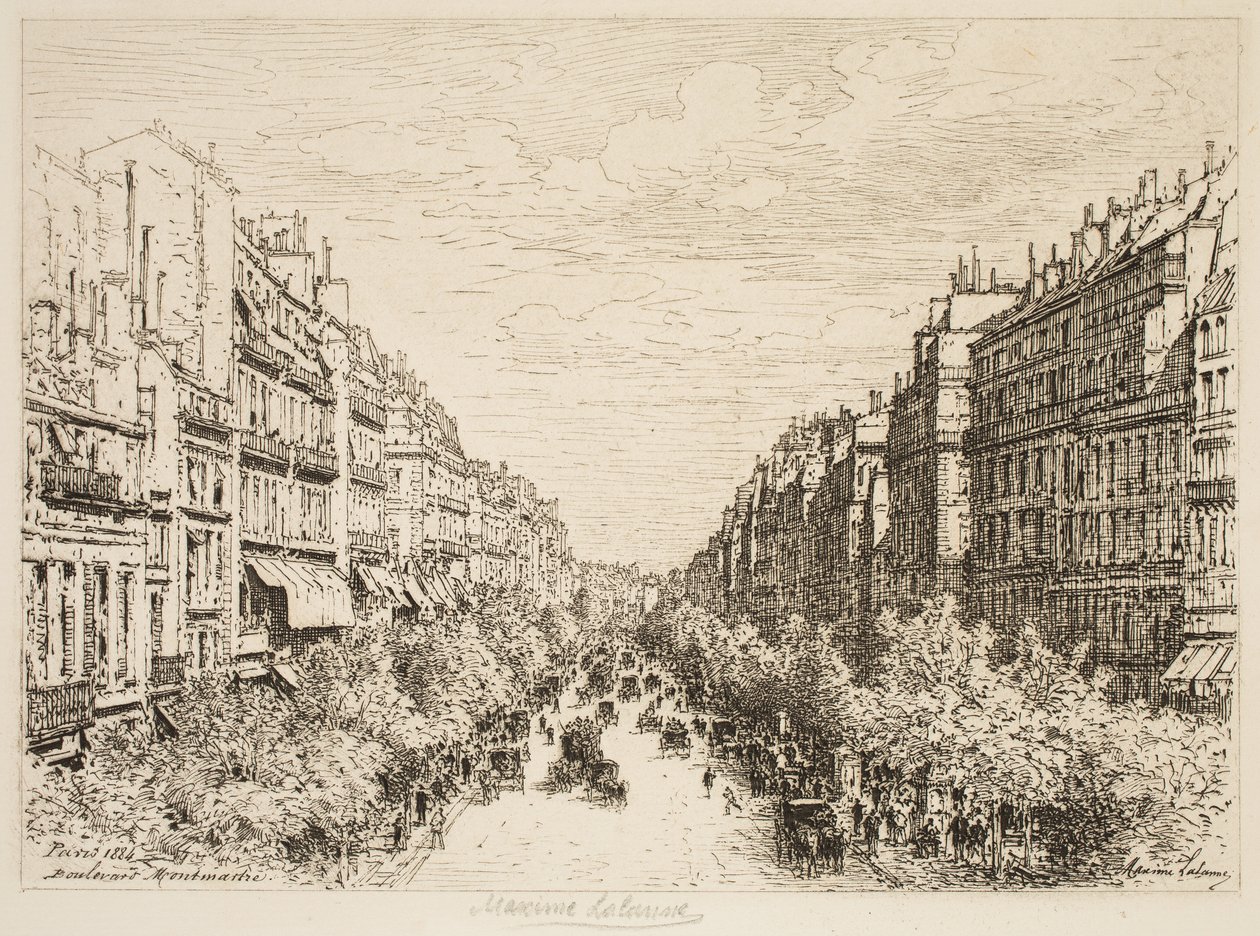 Boulevard Montmartre, Paris av Maxime Lalanne