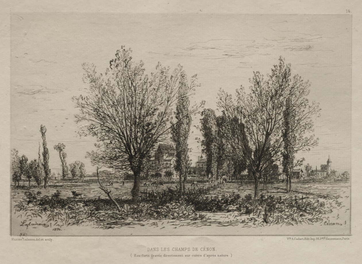 In the Fields of Cénon, 1876. av Maxime Lalanne