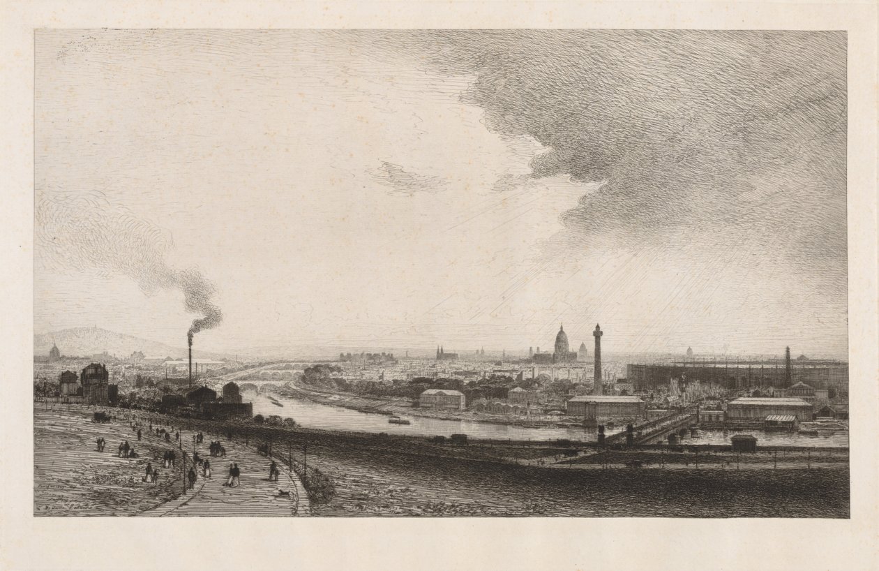 Paris 1867, Utsikt från Trocadero av Maxime Lalanne