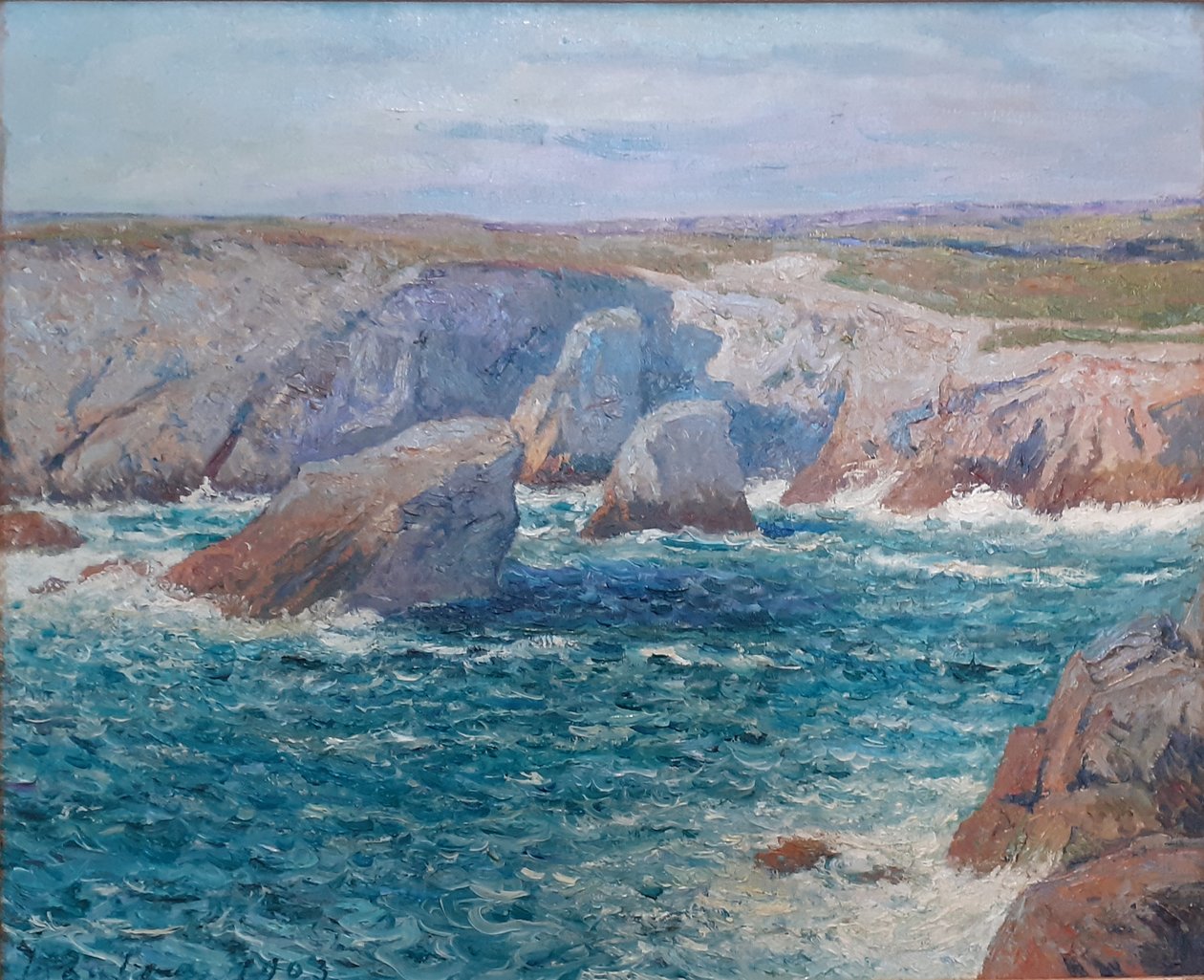 La crique, den vilda kusten, Quiberon av Maxime Maufra