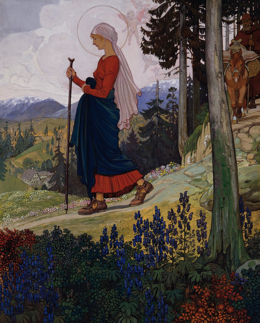 Marias promenad över bergen av Maximilian Liebenwein