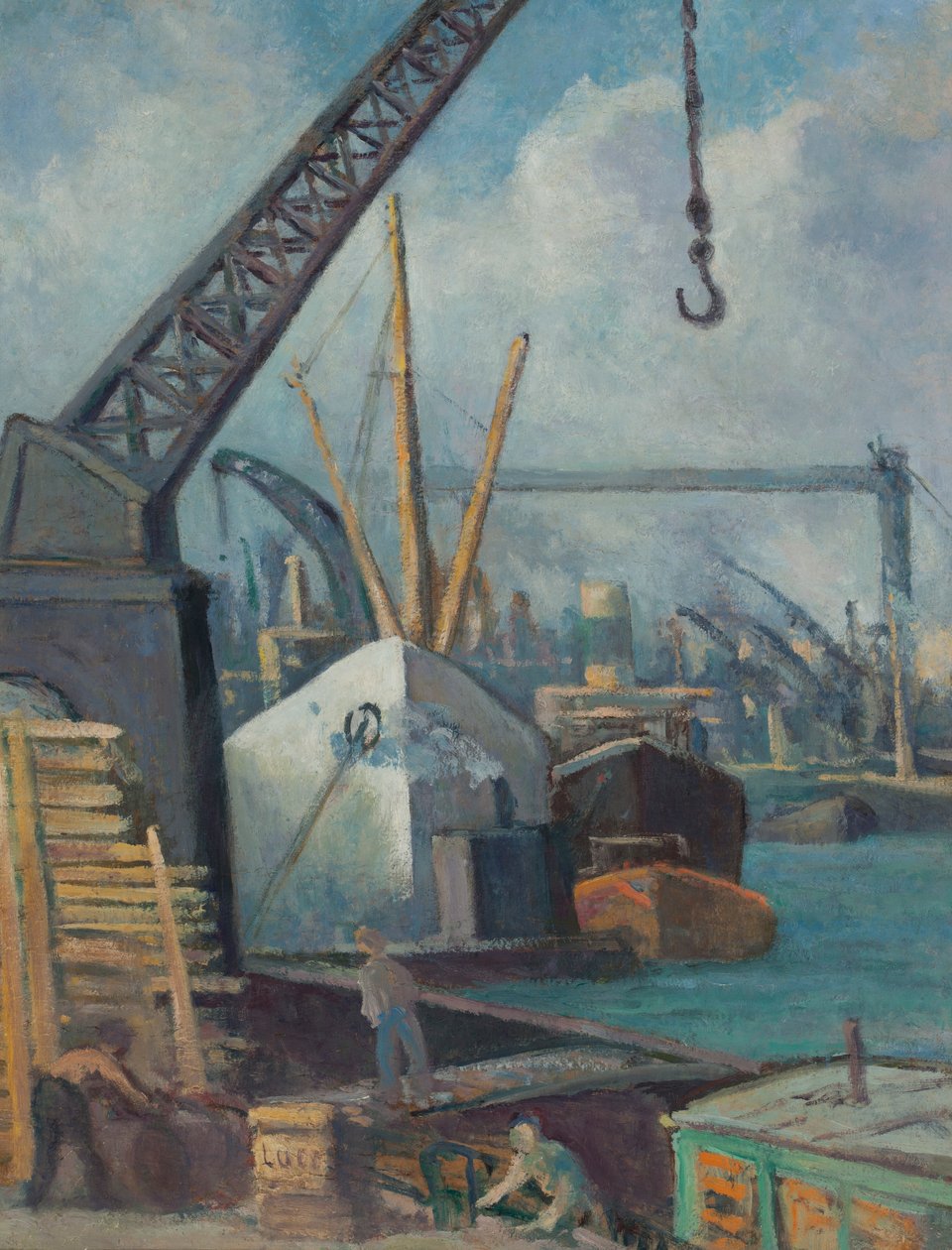 Hamnen i Rouen av Maximilien Luce
