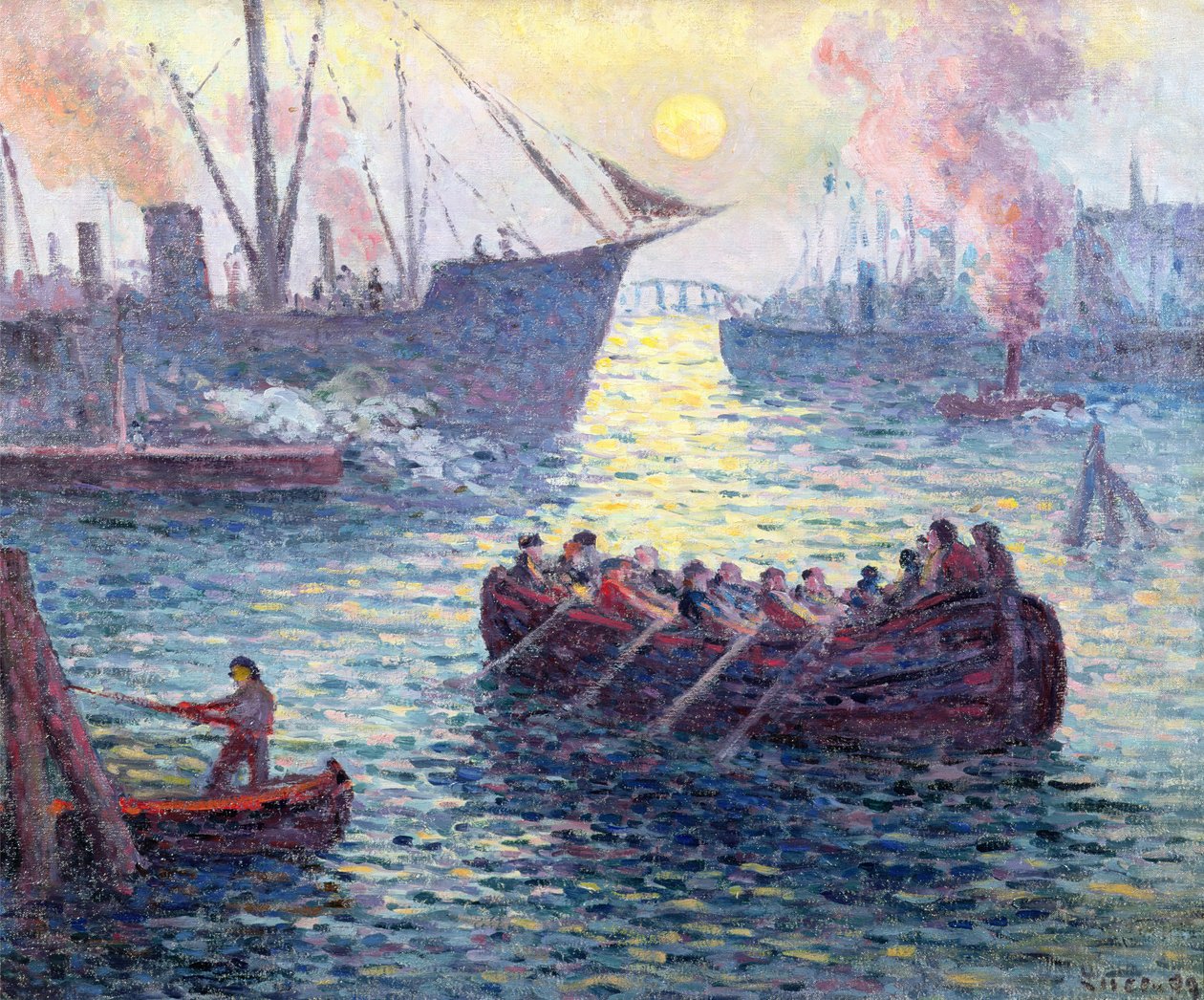 Rotterdam, hamnen, 1907 av Maximilien Luce