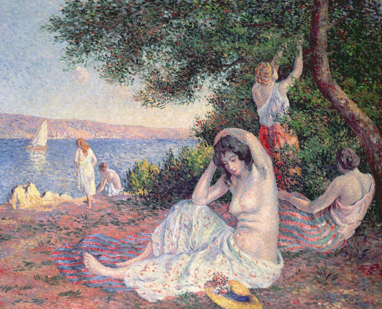 Kvinnor som badar av Maximilien Luce