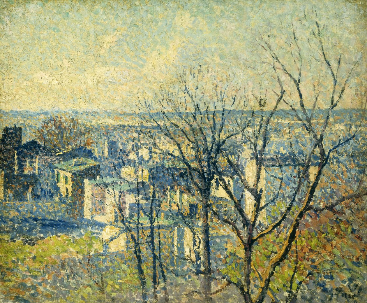 Från hustaken; Sur les Toits, 1890-95 av Maximilien Luce