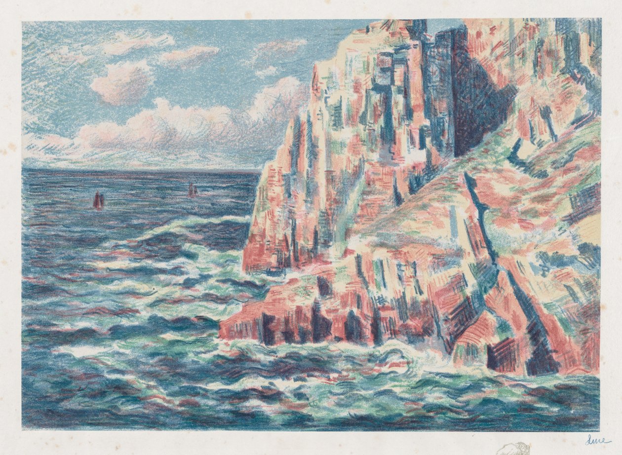 Havet vid Camaret, The Red Rocks av Maximilien Luce