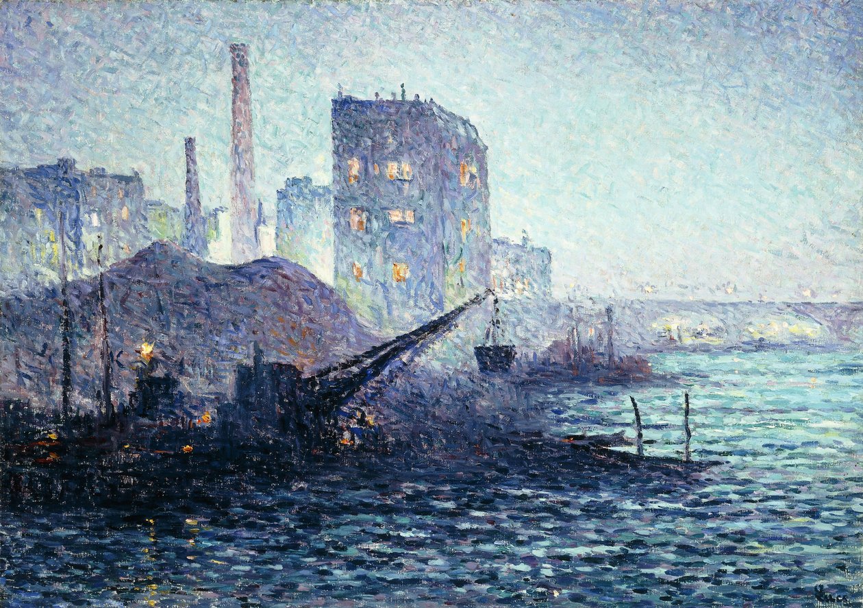 Themsen i London, ca 1893 av Maximilien Luce