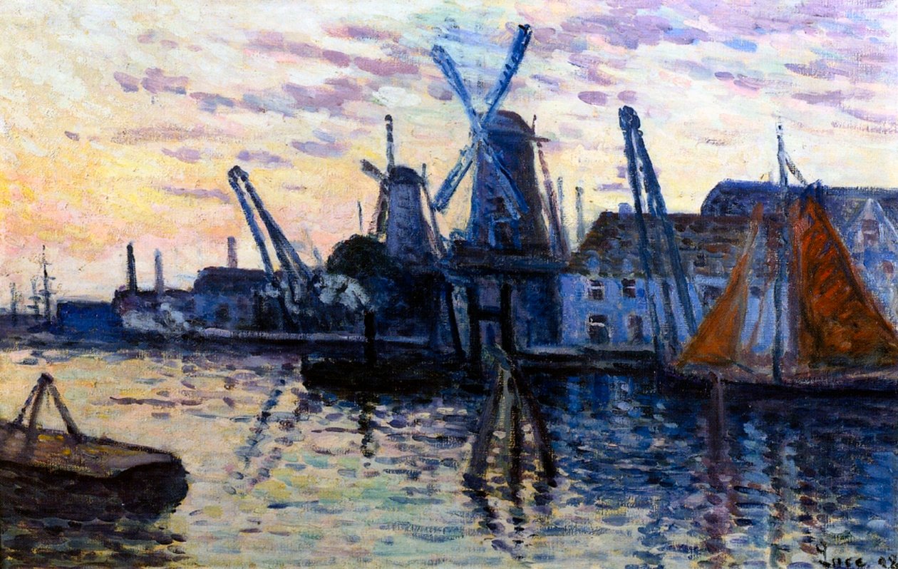 Windmills in Holland, 1908 av Maximilien Luce