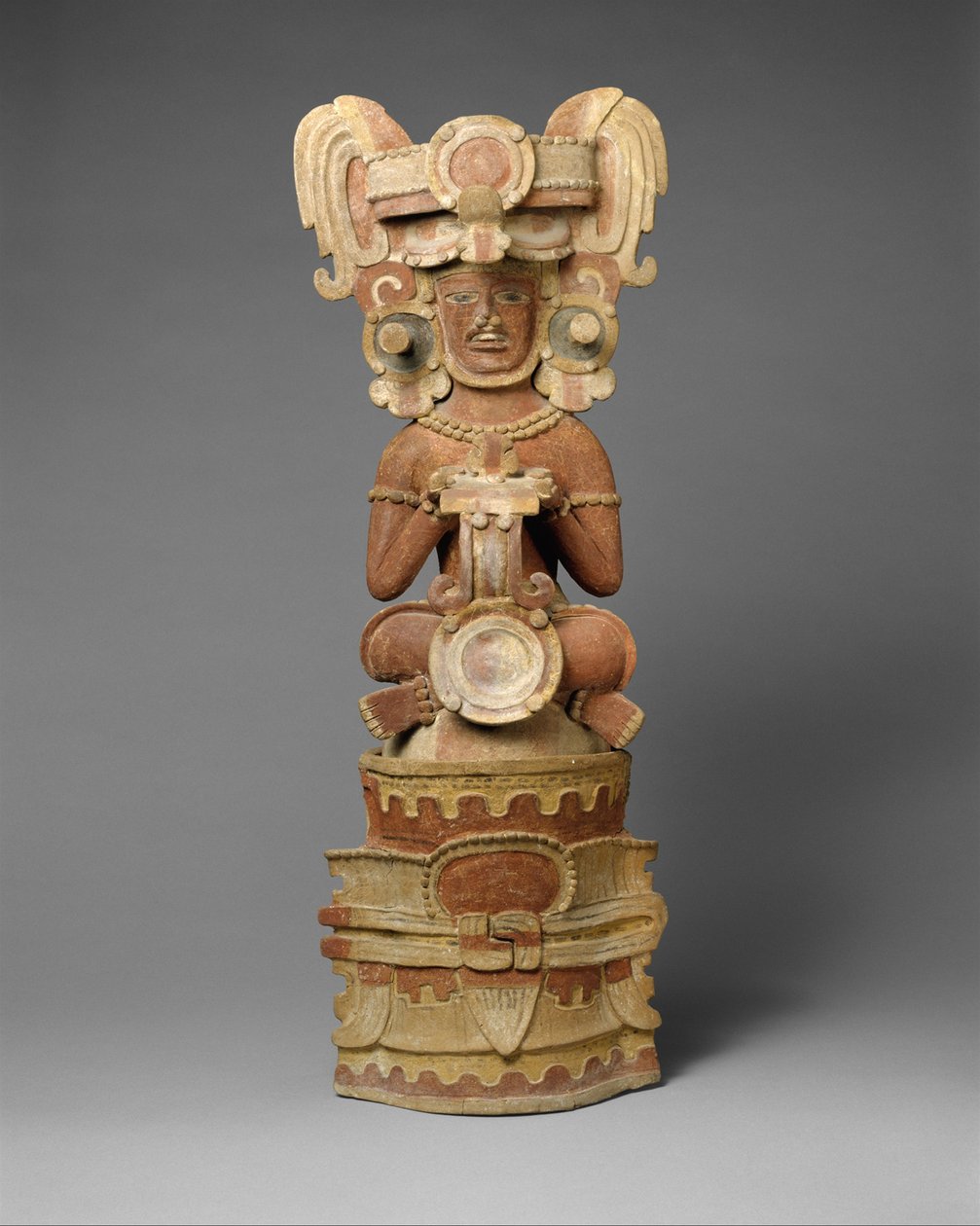 Censer of Seated King, 400-talet (keramik) av Mayan