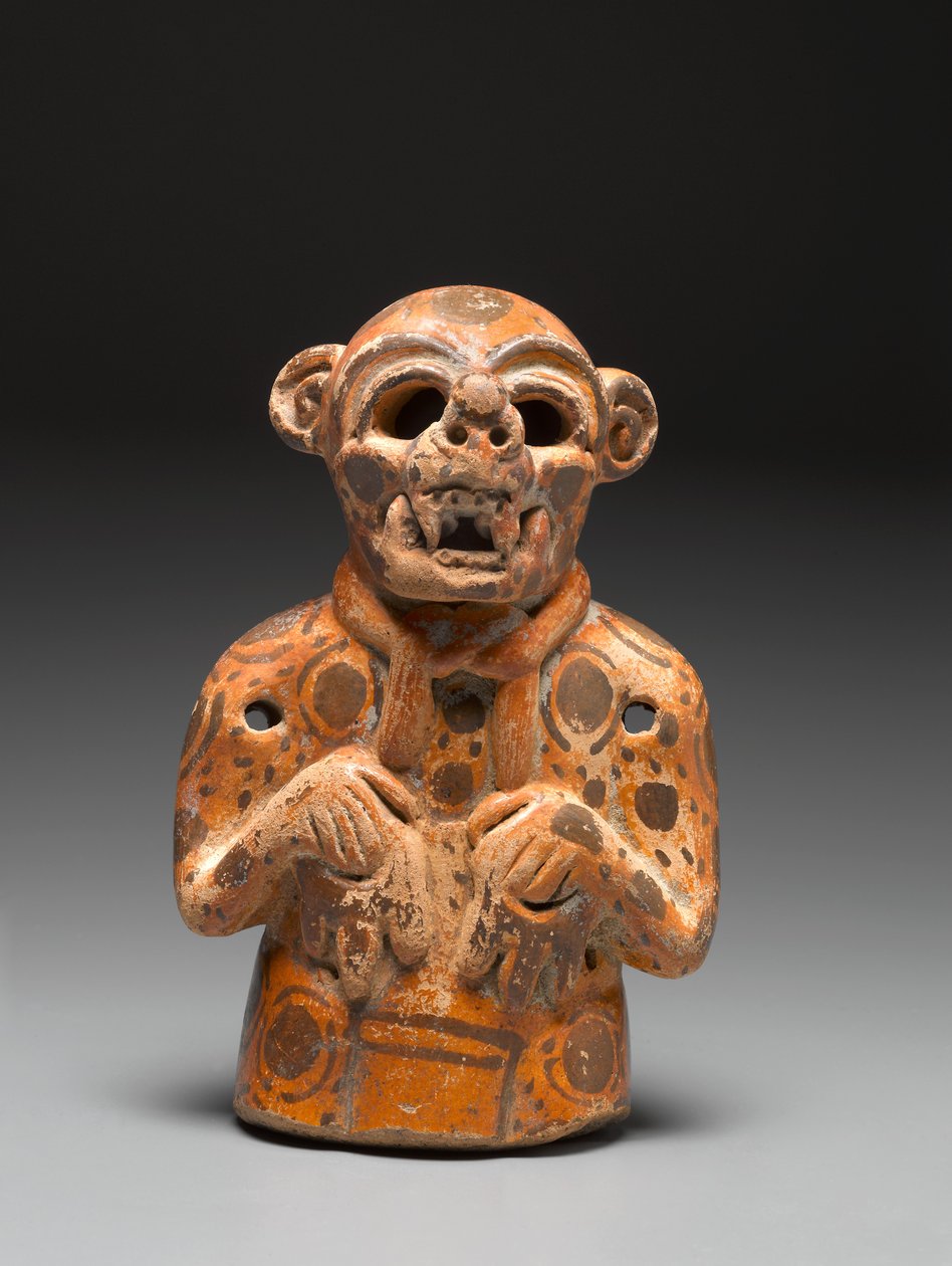 Effigy, c.400-500 (keramik och pigment) av Mayan Mayan