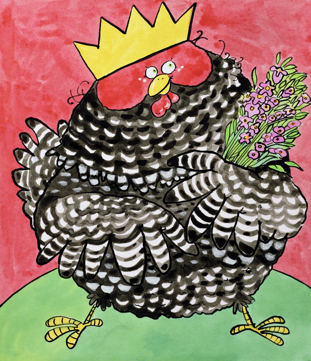Hen, 1998 (wc och bläck på papper) av Maylee Christie