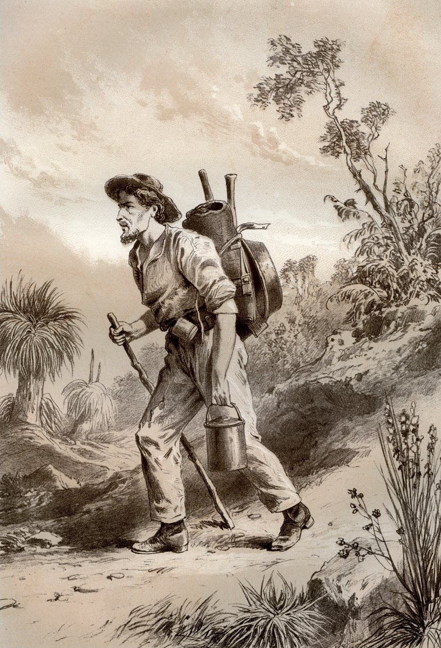 Grävare på luffaren, Australien, 1879. av McFarlane and Erskine