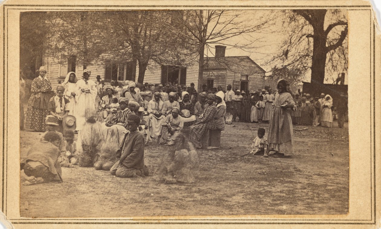Flyktingläger, Bullard Plantation,1864 (foto) av McPherson & Oliver