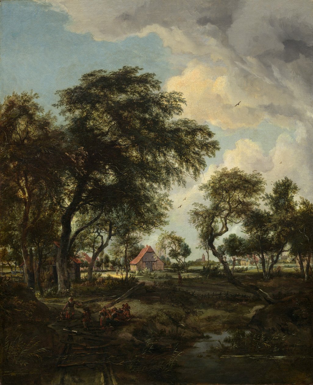 En gård i solljuset, 1668. av Meindert Hobbema