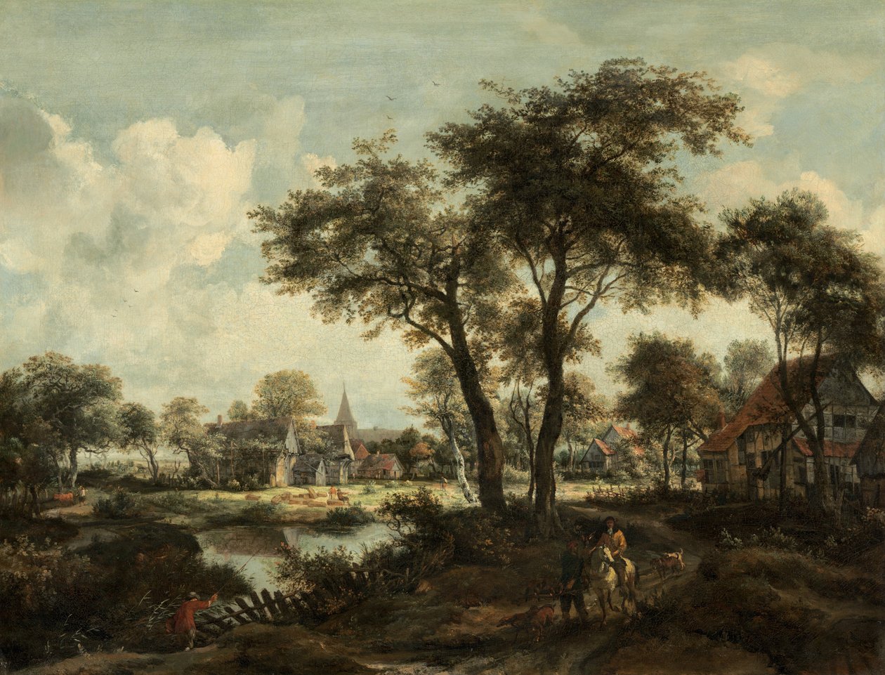 By nära en pool, ca. 1670. av Meindert Hobbema