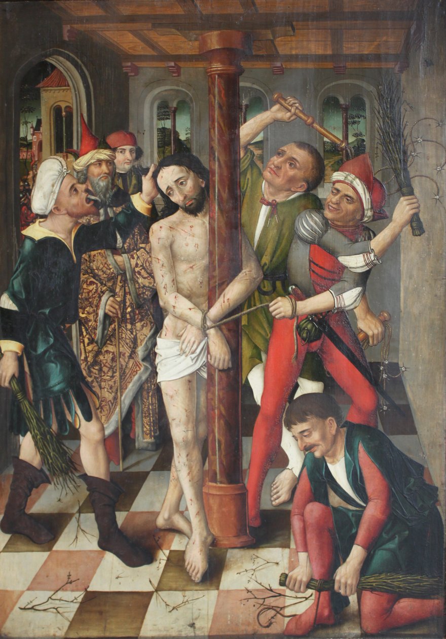 The Flagellation of Christ av Meister des Angst Altars