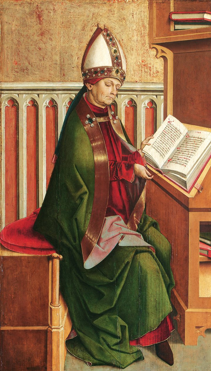 St Ambrosius av Meister von Großgmain