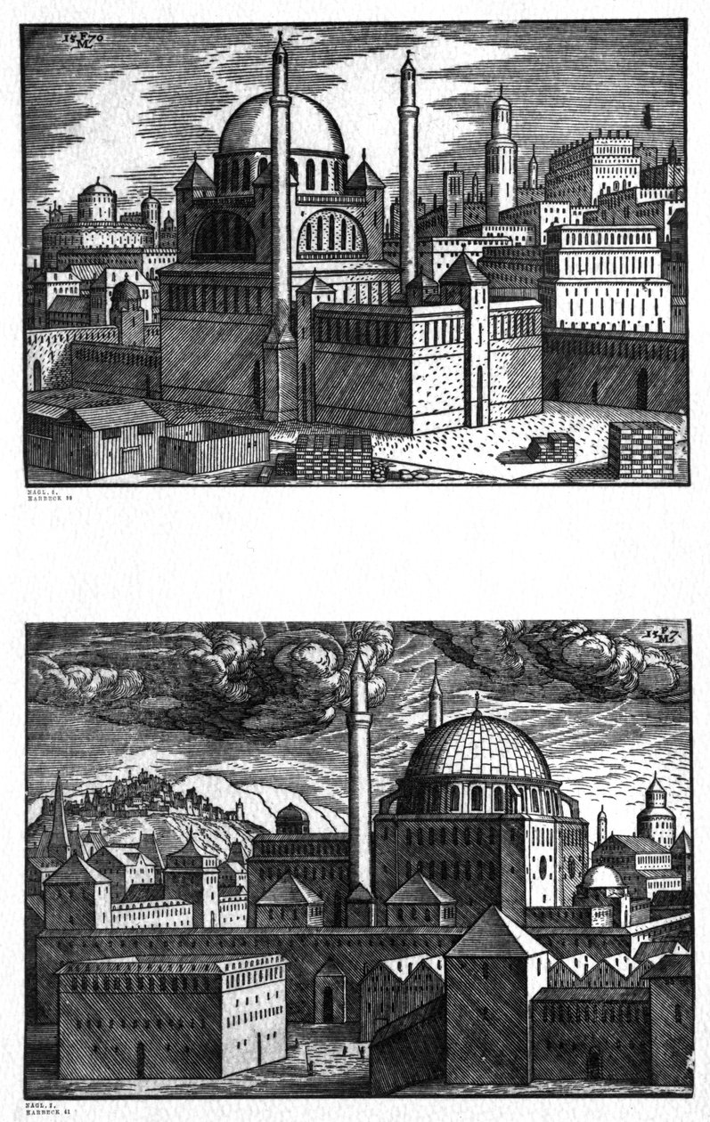 Moskéer i Konstantinopel, 1570 av Melchior Lorck