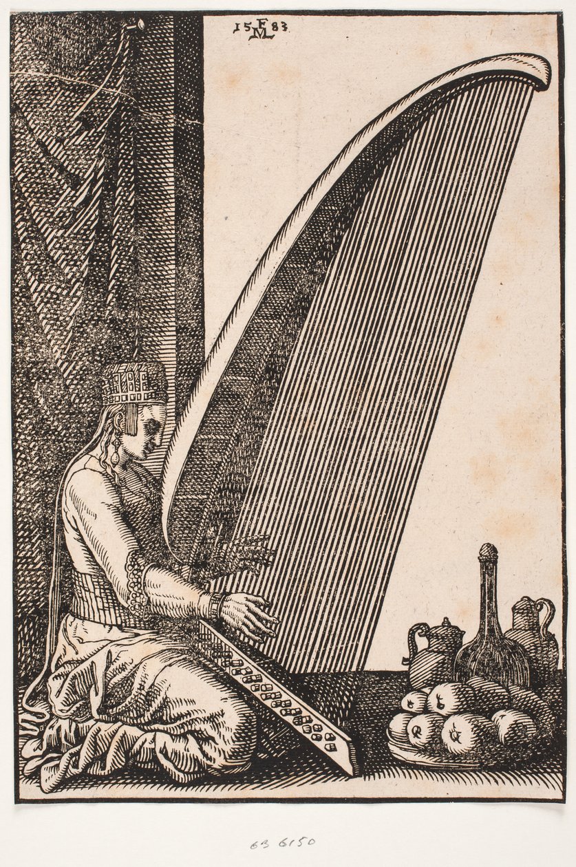 En harpist av Melchior Lorck