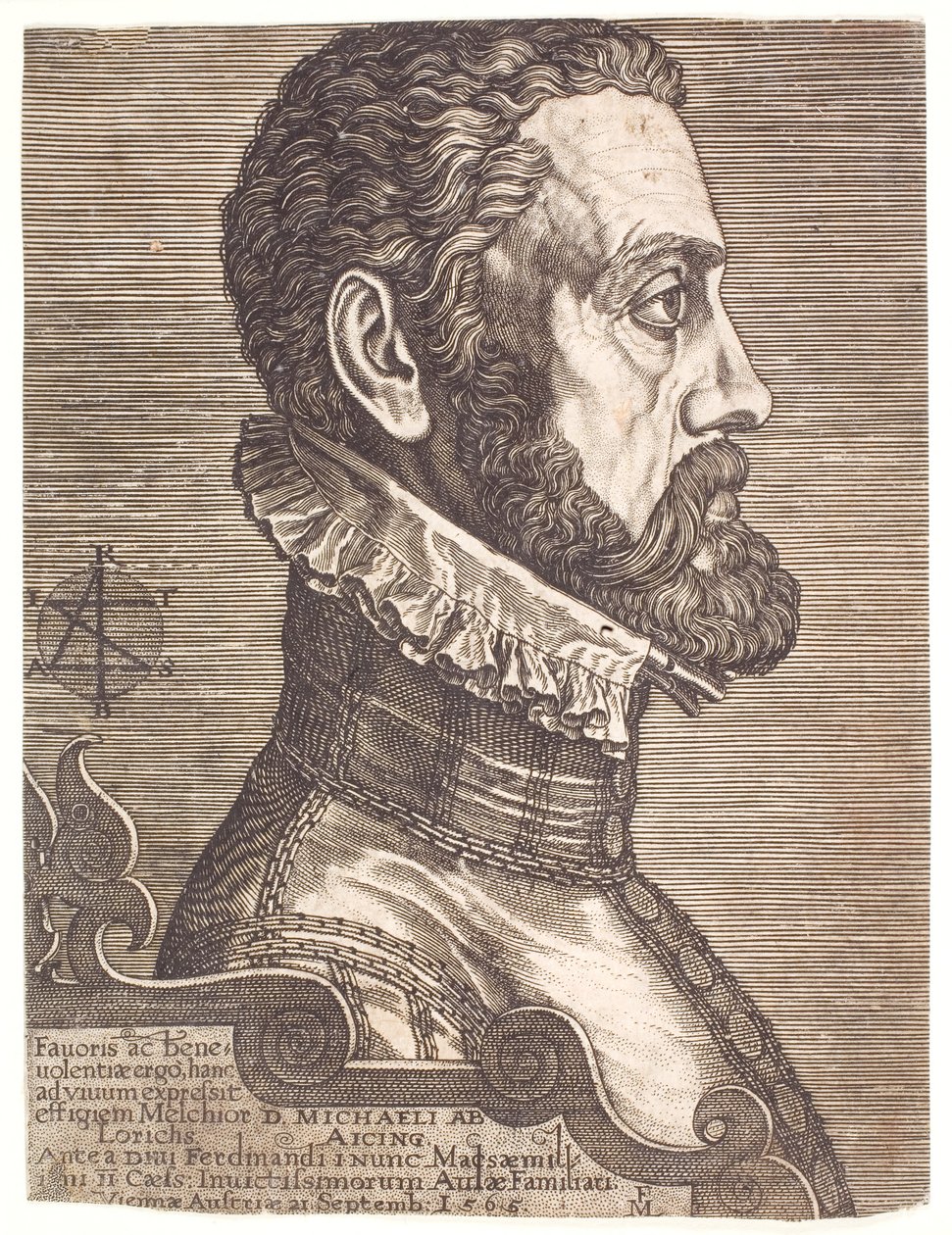 Geograf Friherre Michael von Aitzing av Melchior Lorck