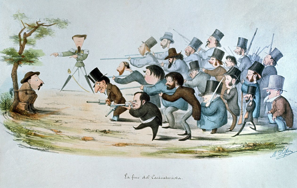 Slutet på en karikaturist, 1860 av Melchiorre Delfico