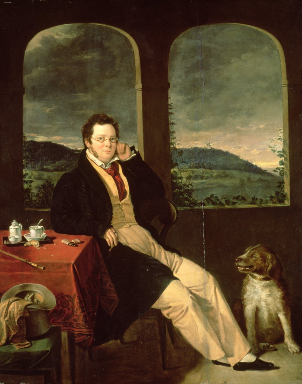 Porträtt av Schubert av Gabor Melegh