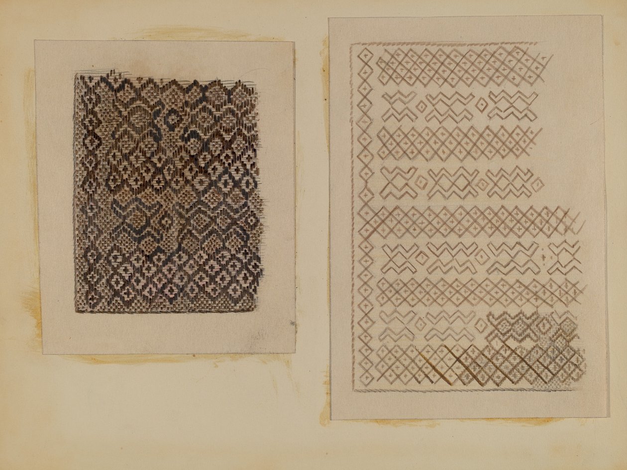 Material Vävd av Cat-tails, ca. 1935. av Melita Hofmann