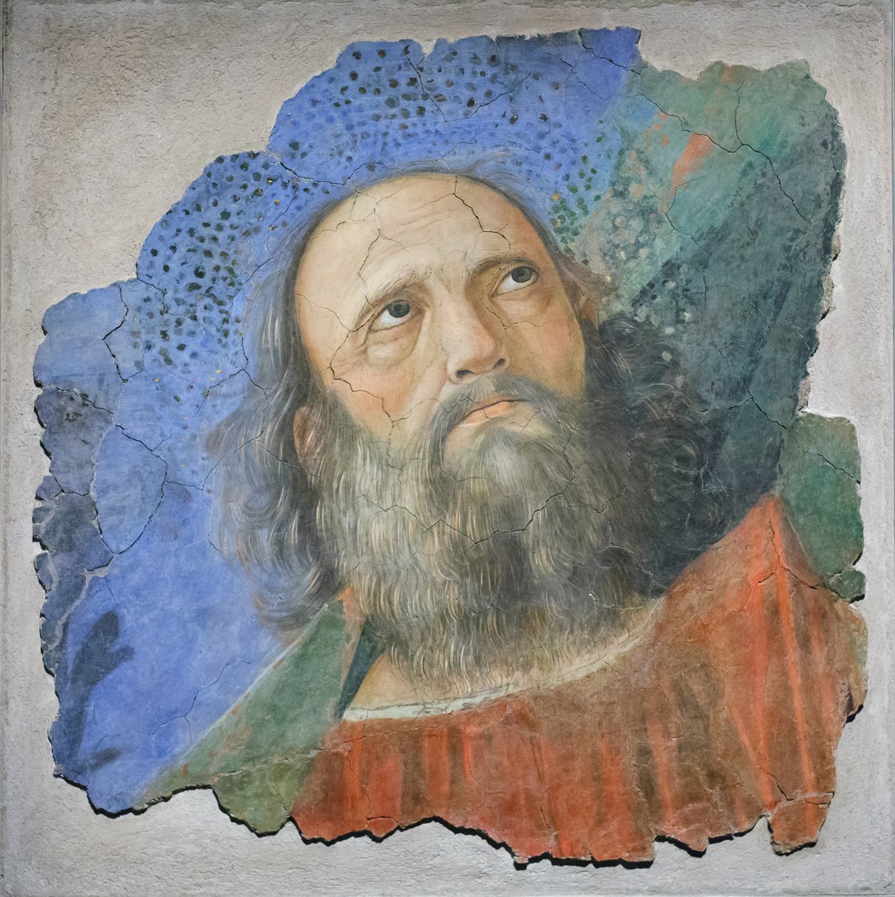 Apostelns huvud, ca 1480 (fresk) av Melozzo da Forli
