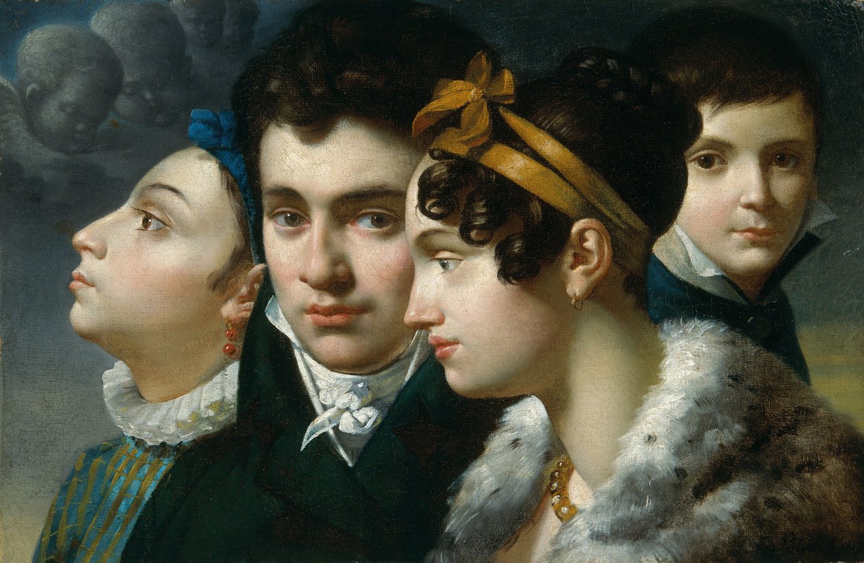 Familjeporträtt av Merry Joseph Blondel