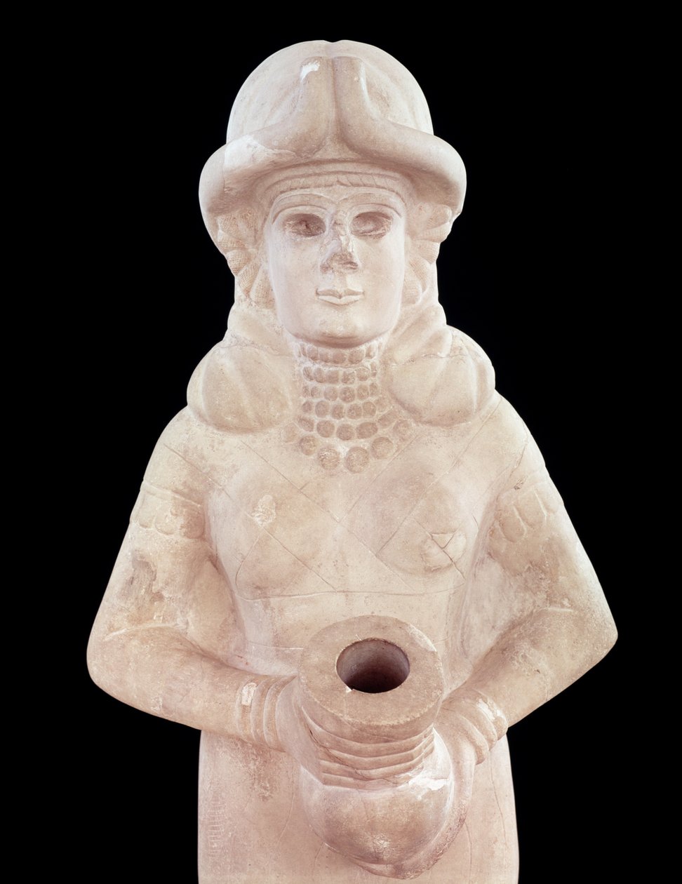 Fertilitetsgudinna, från Mari, Mellersta Eufrat (detalj) av Mesopotamian